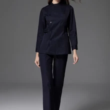 Весна женский стоячий воротник с длинным рукавом униформа медсестры набор стоматологическая клиника медсестра медицинская рабочая одежда против морщин