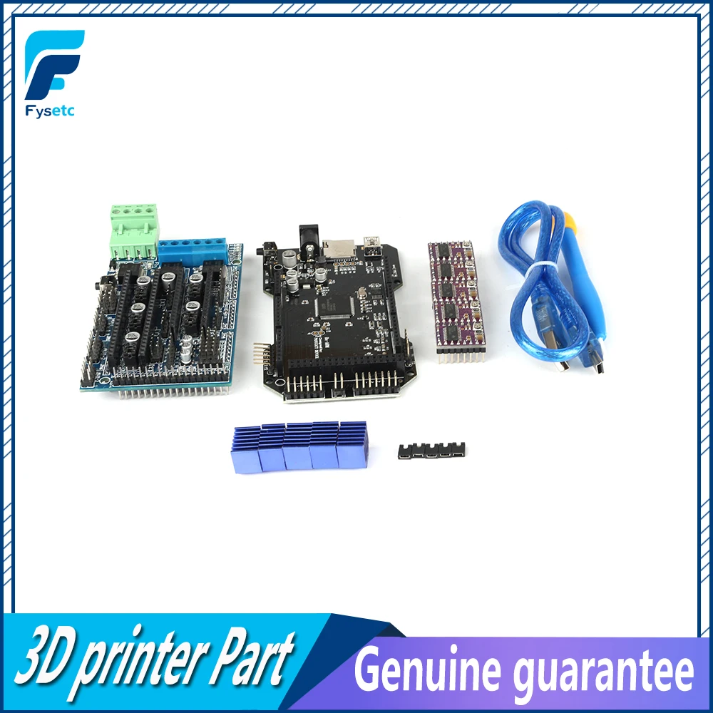 Re-arm 32Bit плата управления обновление Mega 2560 R3+ 5 шт. DRV8825 Драйвер шагового двигателя+ Ramps 1,5 панель управления 3d принтер Часть