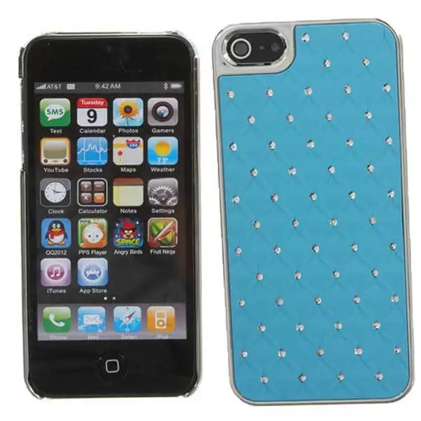 Barmanner Rhinestone Bling Chrome Plated Case Cover For iphone 5 |