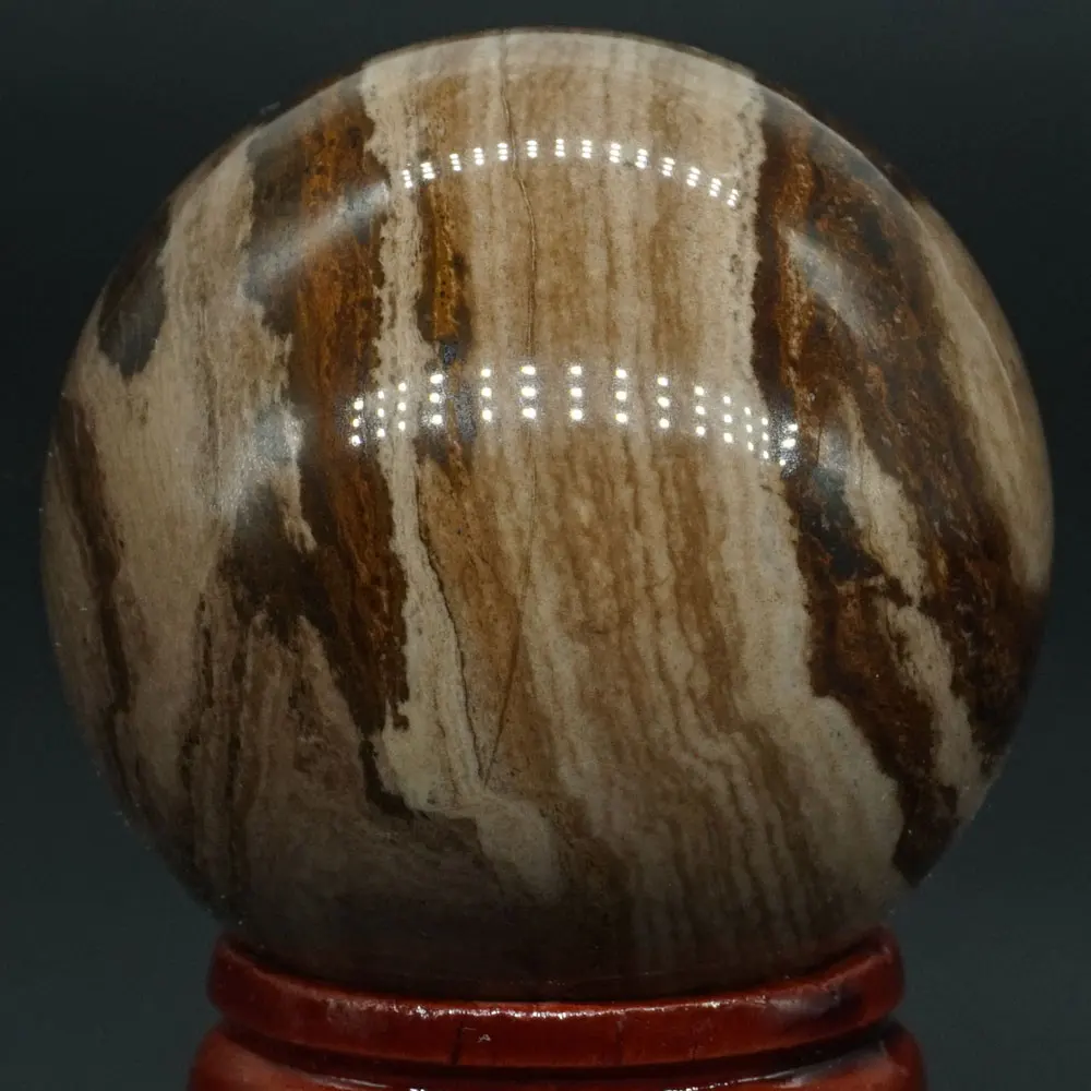 40 MILÍMETROS Gemstone Natural Chocolate Jasper Cura Reiki Esfera Bola de Cristal Globo