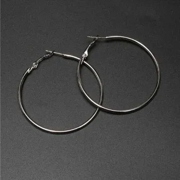Big Gold Hoop Earrings Basketball Brincos Round Silver Large Circle Party Earrings For Women