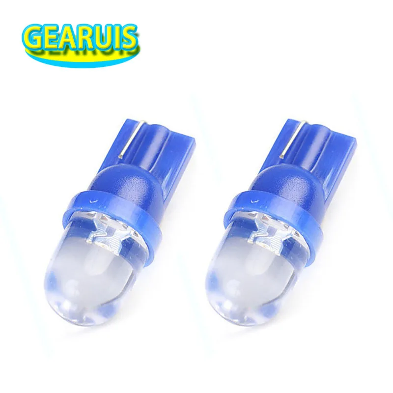

100 pcs/lot T10 W5W 194 168 1 LED convex inserting Wedge bulb LED lamp for door lamp instrument lamp white red blue yellow