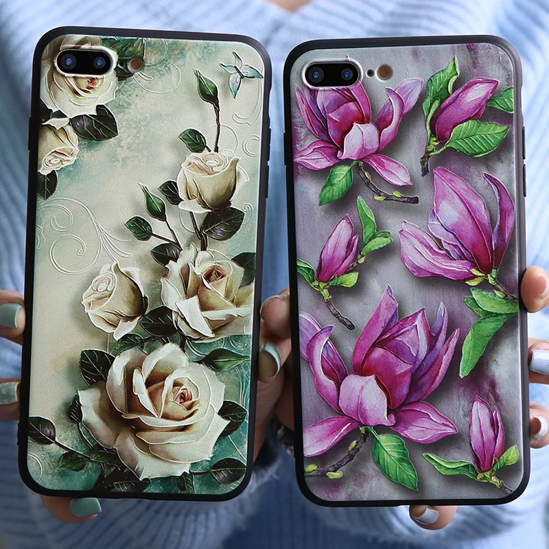 

3D Relief Flower Case For Samsung Galaxy A7 2018 A5 A6 J6 Plus J5 J7 Prime S6 S7 Edge S8 S9 S10 Plus S10e M10 M20 M30 Back Cover