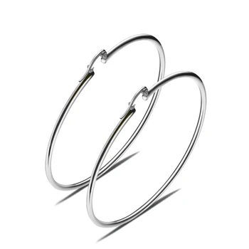 

punk circular diameter of 70mm big earrings European solid 925 sterling silver women earrings Charm jewelry hoop earrings