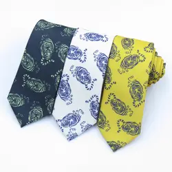Оригинальный мультяшный галстук С Рисунком Тигра, индивидуальность, досуг, модная Корейская версия узкого галстука, Мода me gravate