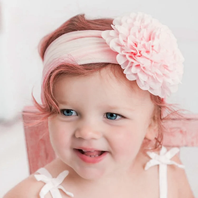 Новые милые детские волосы группы детей Цветочная эластичная повязка на голову аксессуары для волос девочек