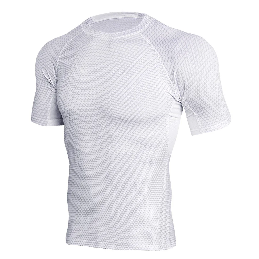 

Sport T Shirt Men Quick Dry Elasticity Fitness Running Shirt Men Rashgard Compression Training Shirt GYM T Shirt Base Layer