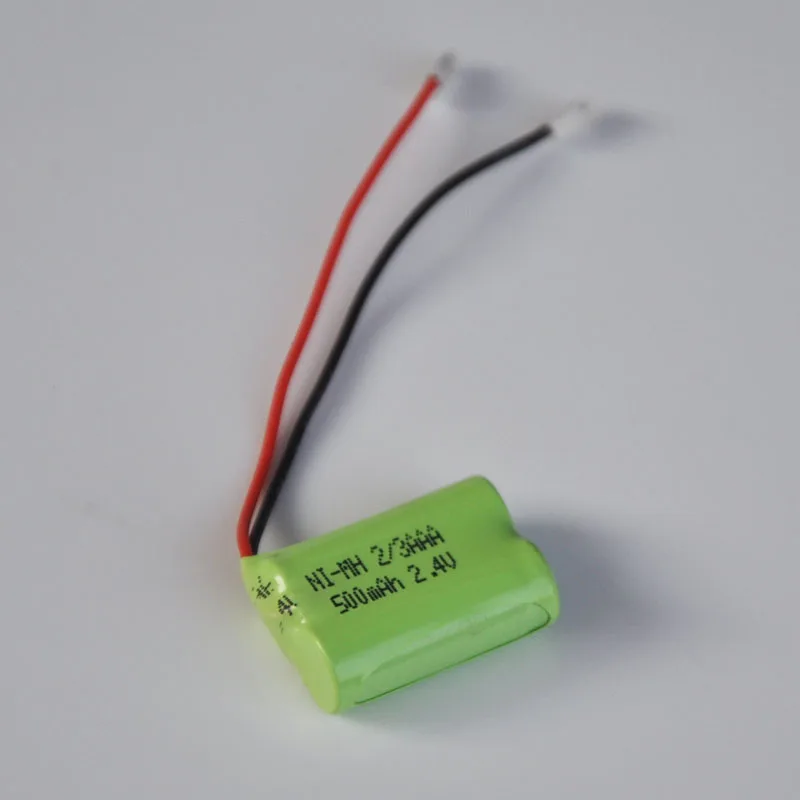 2pcs 2.4V rechargeable 2/3AAA battery pack 500mah 2/3 AAA