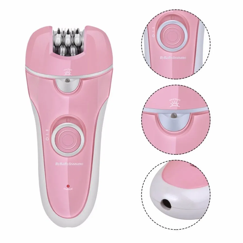 

Portable Three-in-one Electric Foot Grinder Shaver Removable Head Defeatherer With Light Charge Indicator Electronic Foot File