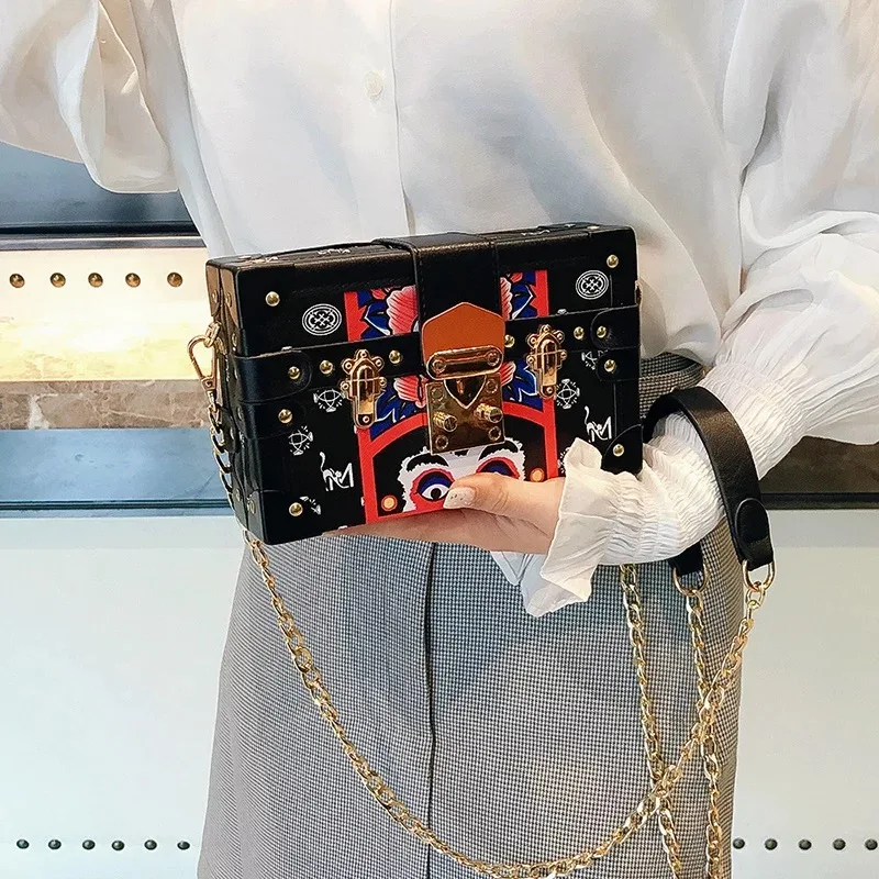 

Famous brand rivet box handbags mini Cube Brand original design crossbody bags for women messenger bags