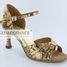 KEEWOO/танцевальная обувь золотого цвета со змеиным принтом для сальсы; женская обувь; обувь для латинских танцев; zapatos de baile mujer