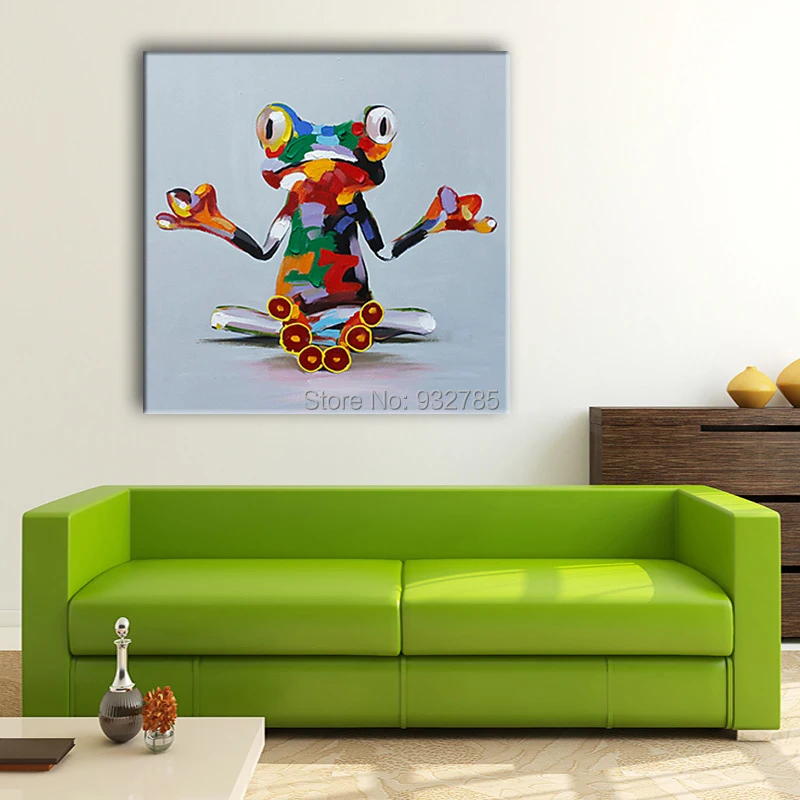 Funny-Reading-Frog-Oil-Painting-Canvas-Art-Modern-Wall-Mural-Decoration-for-Bedroom-Living-Room-Kid