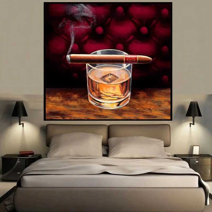 Beer Bar Style HD Printing Wall Art Oil Painting Home Decoration
