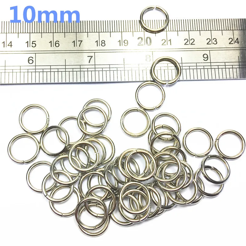 1-O Ring 10mm Metal for ribbon Dee Webbing Belt Buckles Bag Non Welded  silver