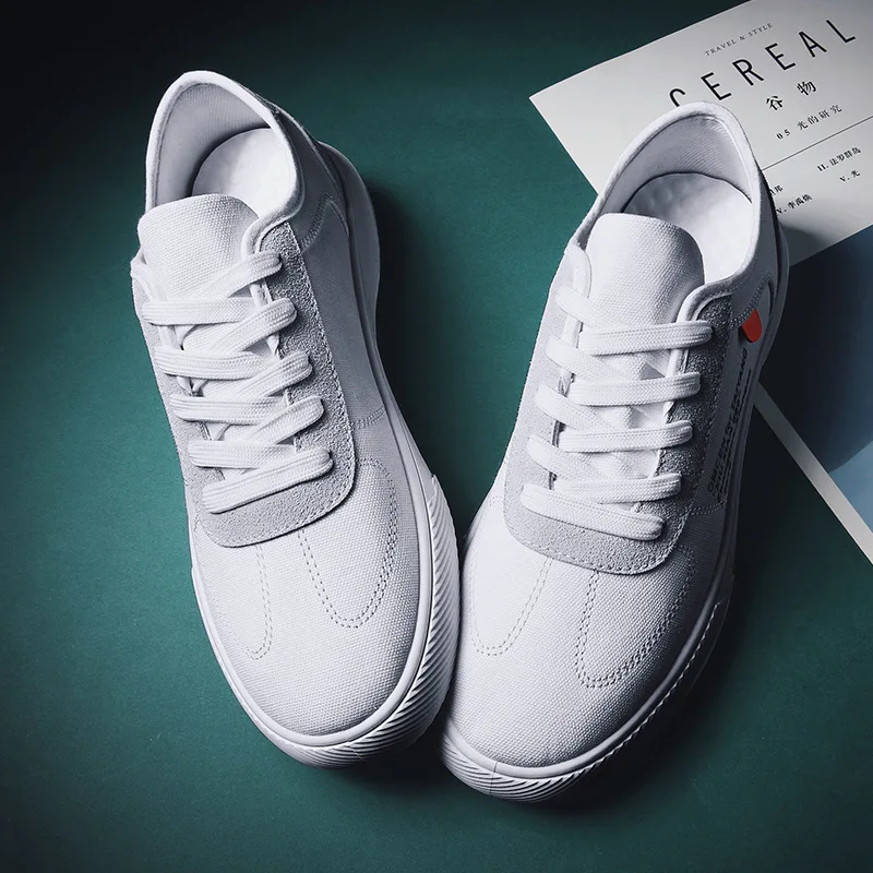 2019 Canvas Skate Shoes Men Low Help Male Shoe School White Shoes Ventilation Screen Cloth Motion Casual Shoes Shoes Sneakers