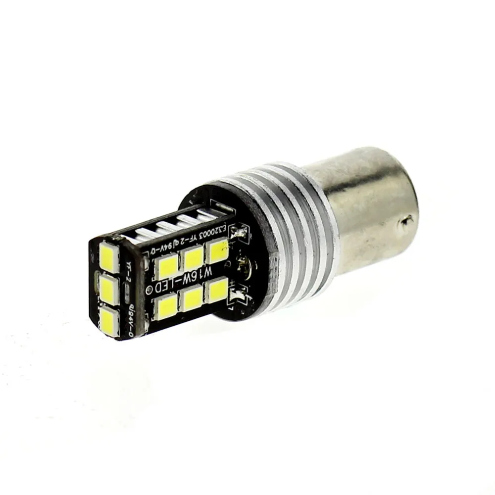 2X1156 Ba15s P21w Автомобильный светодиодный лампочка без ошибок обратный Canbus лампочка 15SMD чипы авто светодиодный фонарь заднего хода(2 шт./лот