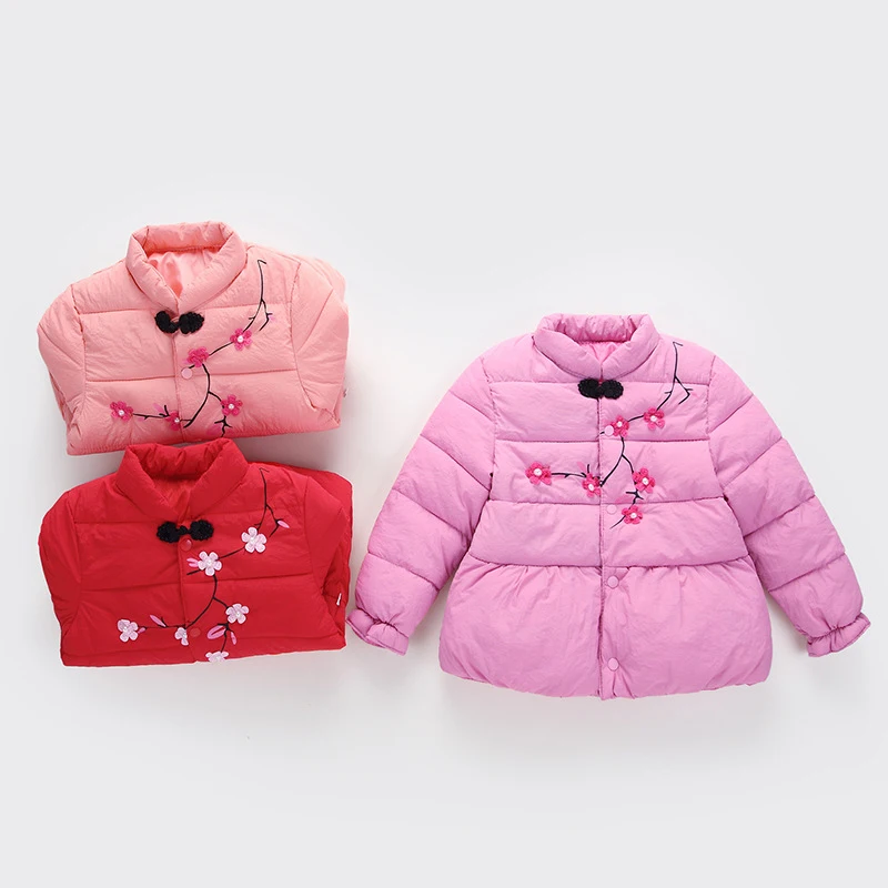 PJ1816 Girl 3 8Years Spring Autumn Jackets baby Flower Jacket Winter