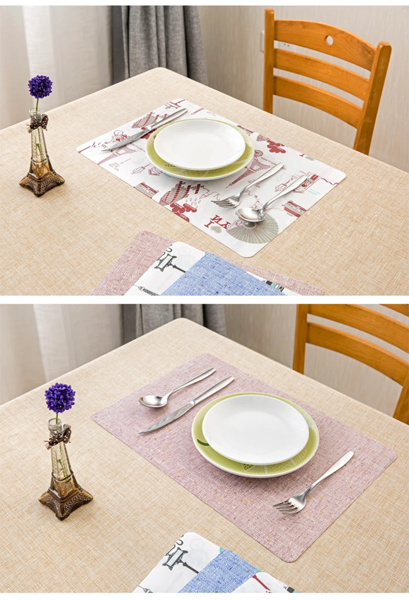 LIYIMENG Dinner Placemat European StyleTable Mat Pads Coasters Waterproof Chicken Pad Slip-Resistant PadB4