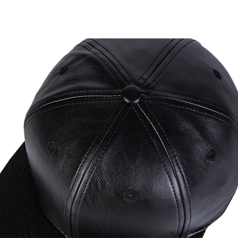 Простой черный Snapback Шапки хорошие кожаные Бейсбол шапки Snapbacks хип хоп музыки Мода