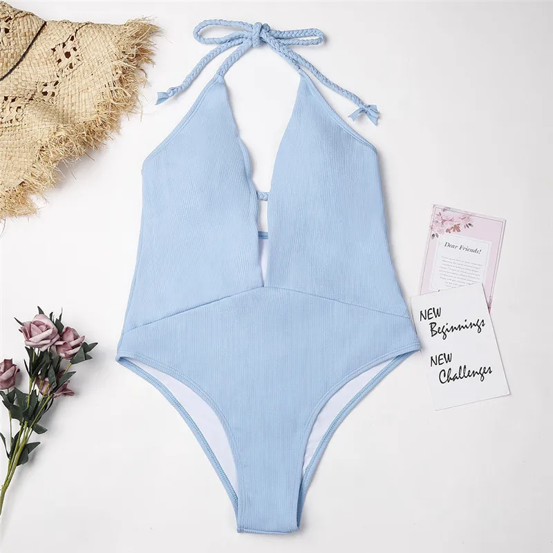 2018 одноцветное Trikini сексуальная купание костюм высокая Талия спинки