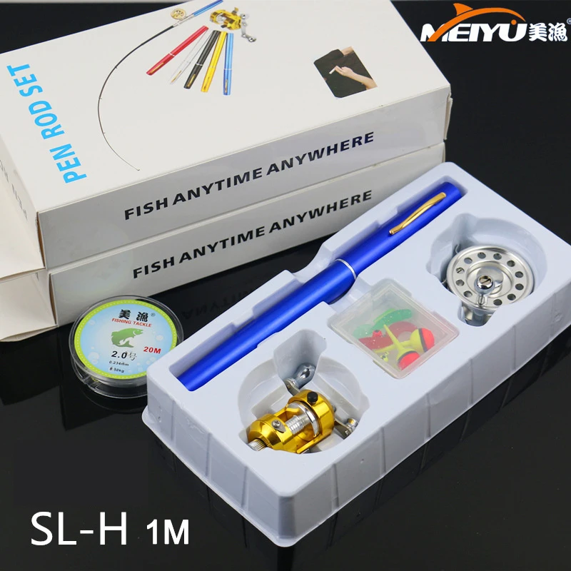 EMMROD 1 meter with drum wheel Flywheel Pen fishing rod set ice fishing rod PEN ROD SET SL-H