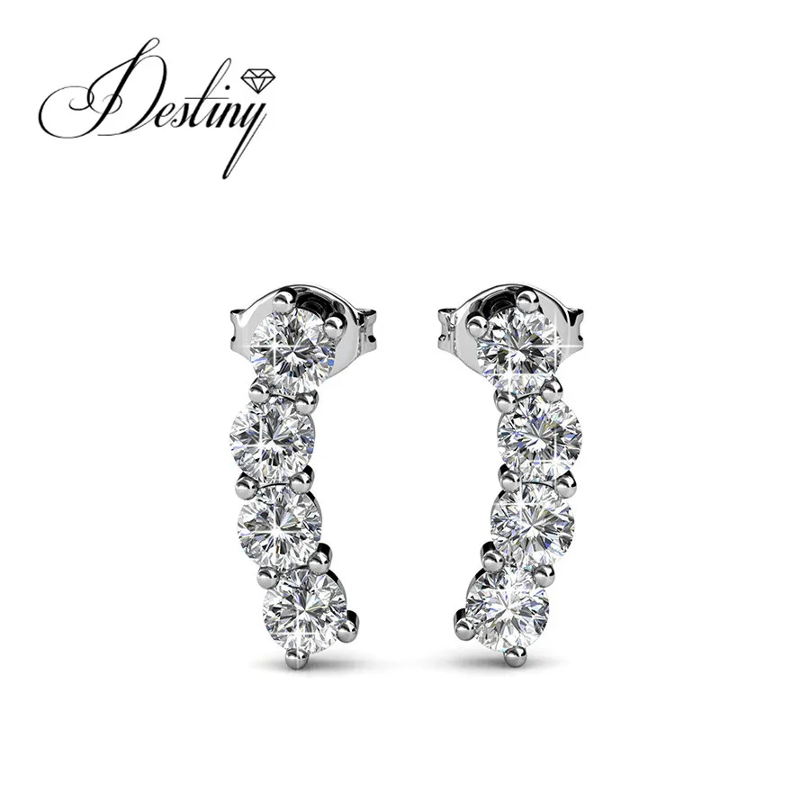 Destiny Jewellery 2018 серьги мода длинные для женщин украшен стразами от Сваровски
