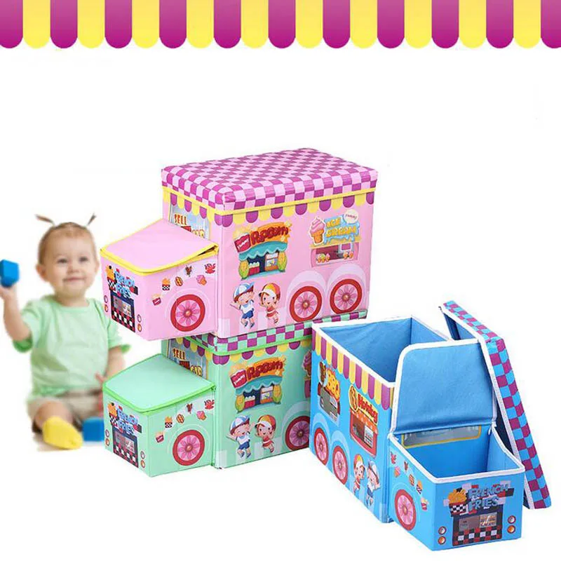 Детский мультфильм торговля транспортным средством хранения стул Одежда Коробка для хранения детская одежда для игрушек коробка для