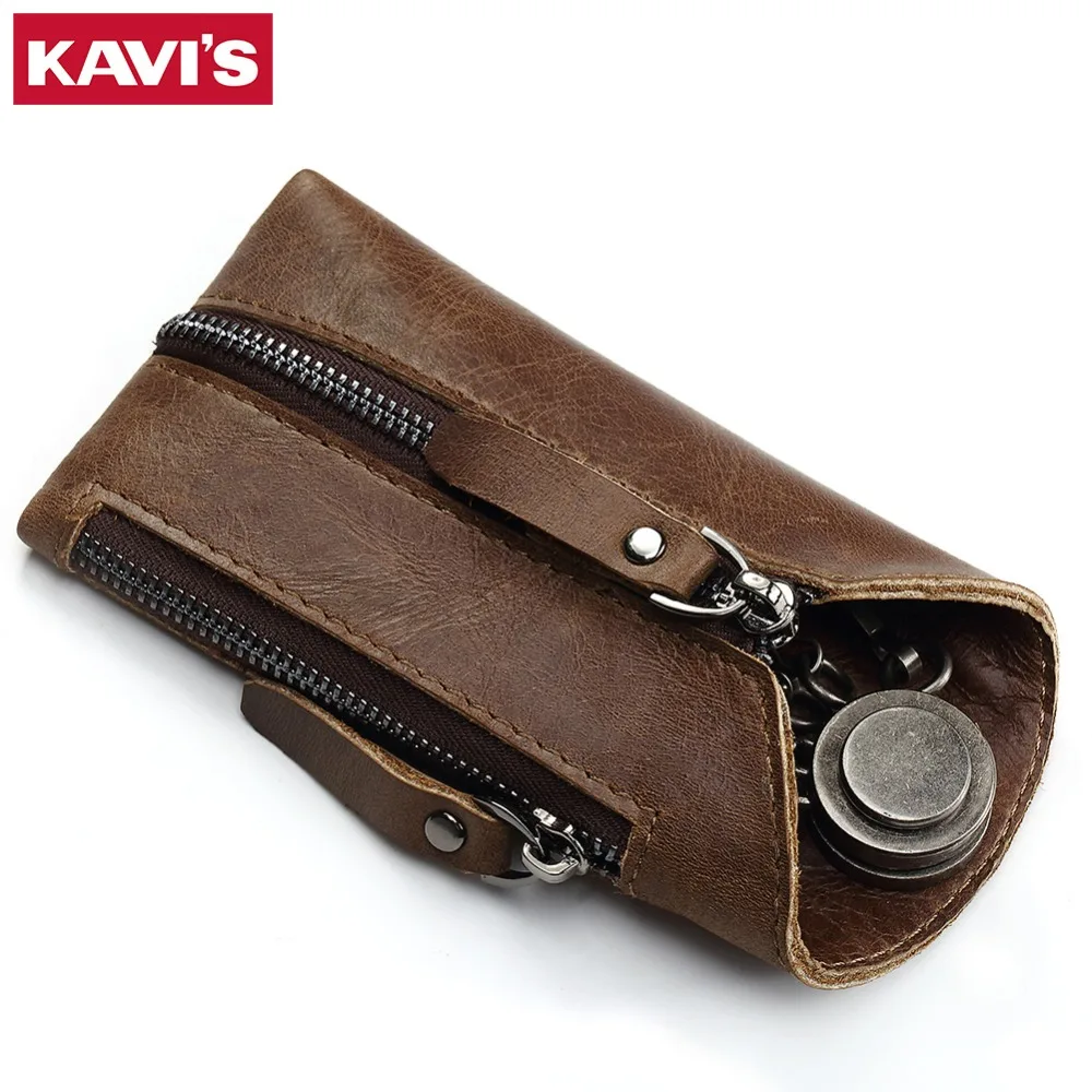 KAVIS Genuine Leather Housekeeper font b Key b font font b Wallet b font Smart Car