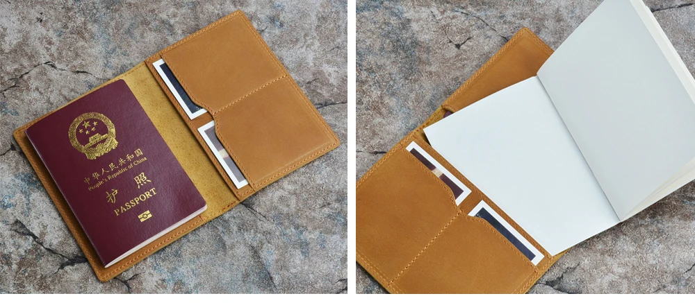 Винтажный мини-кожаный многофункциональный чехол-Обложка для паспорта, органайзер для ноутбука, дневник из воловьей кожи ручной работы