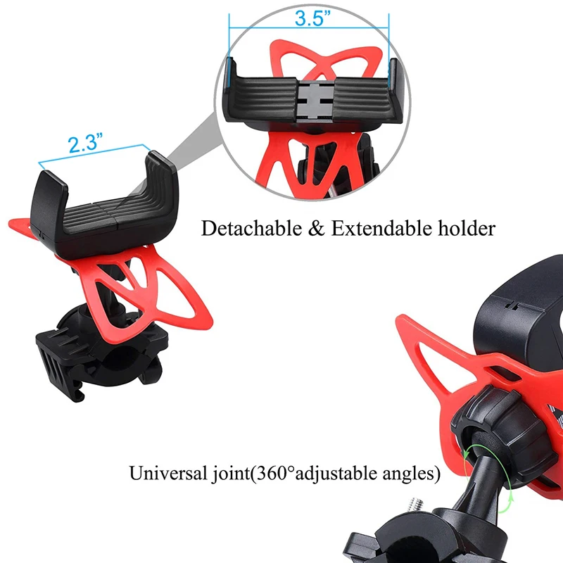 XMXCZKJ Мотоцикл Держатель телефона Велосипед Держатель на руль с силиконовой поддержкой Мобильный телефон Мотоцикл для iPhone xr 7 Xiaomi держатель для телефона