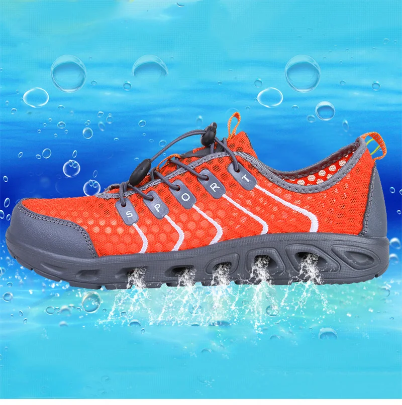 Summer Unisex Breathable Comfortable Mesh Sneakers Men Shoes Out door Wading Water Male Shoes Loafers Casual Walking (1)