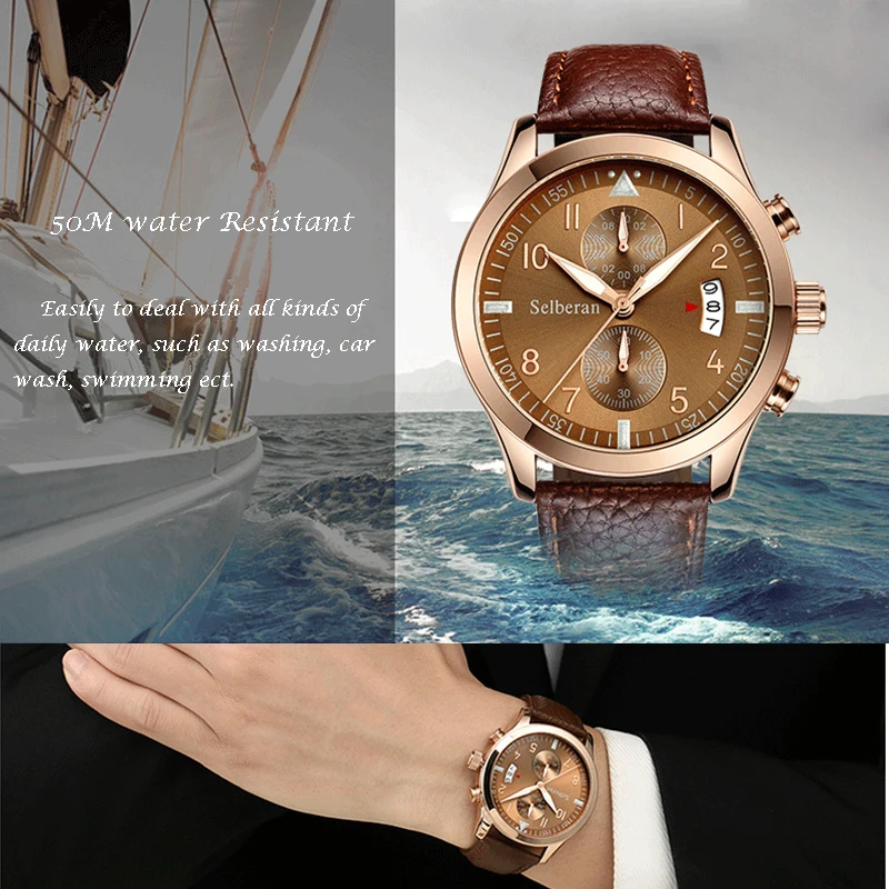 Buy 5Bar Water Resistant Wrist Watch for Men 2018 Luxury Designer Watches