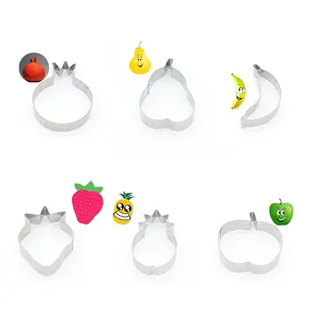 

6pcs/Set Fruit Shape Cookie Cutter Set Stainless Steel Baking Cake Sugarcraft Biscuit Cutter Bakeware