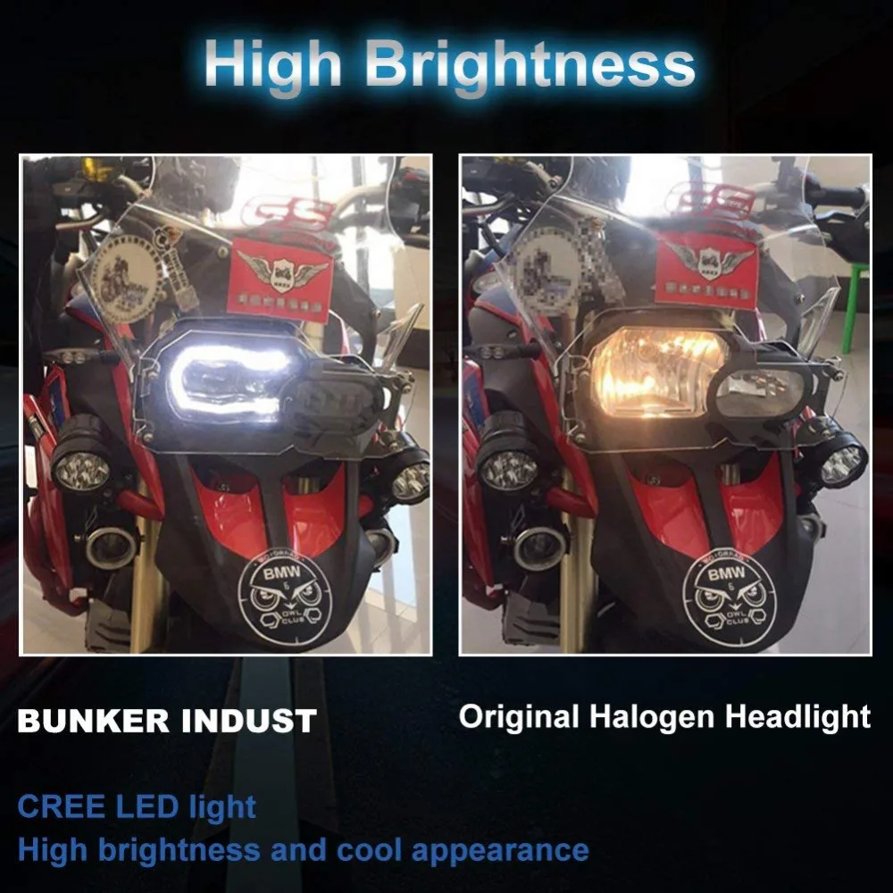 E number Approvl аксессуары для мотоциклов светодиодный Halo фара Hi/Lo в сборе Замена BMW F800GS