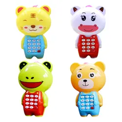 Электронный игрушечный телефон для детей животные звучание цифровой вокальный светящийся музыкальный мобильный телефон детские