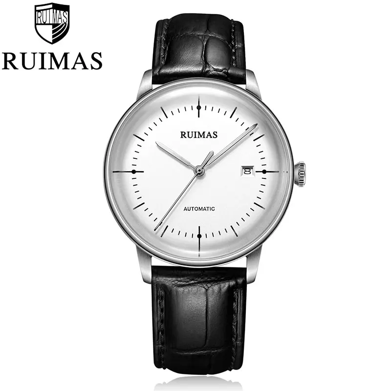 

Ruimas Automatic Miyota Mechanical Watch Men Thin Sports Mens Watches Wristwatches Waterproof Relogio Masculino 2018