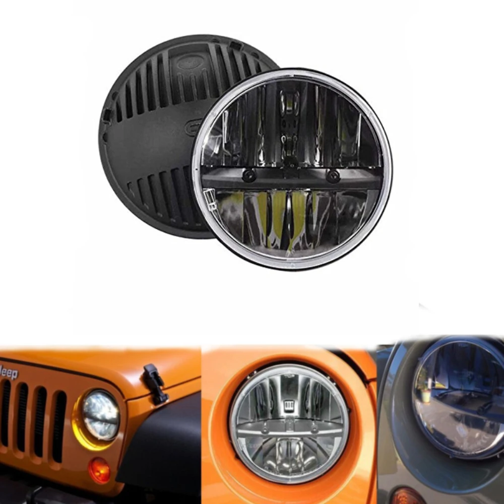 

2X 7 inch 36W Round LED Headlight Driving Lamp with Relector Hi/Lo Beam For Jeep Wrangler CJ JK TJ Rubicon Offroad
