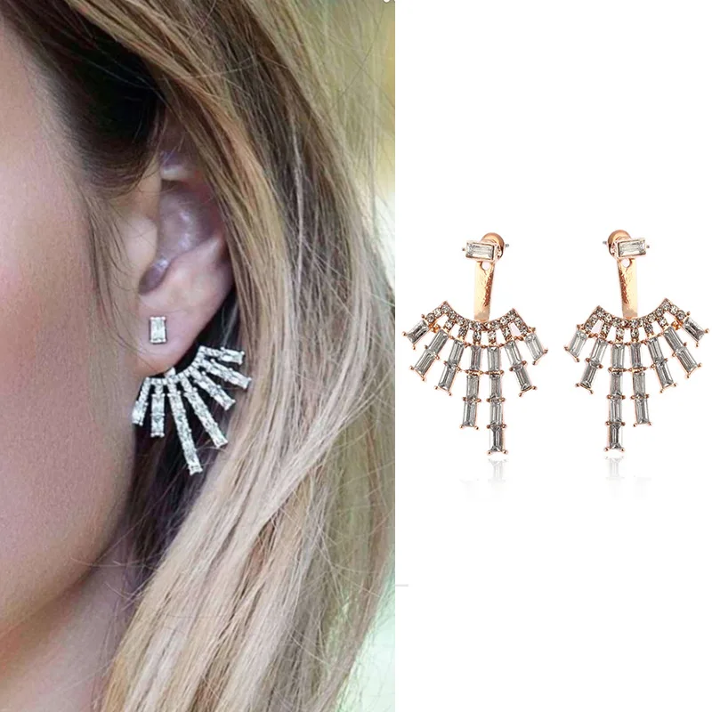 

Crystal Flower Stud Earrings Punk Earrings Wedding Accessories Ladies' Statement Fashion Design Wholesale Jewelry Pendants