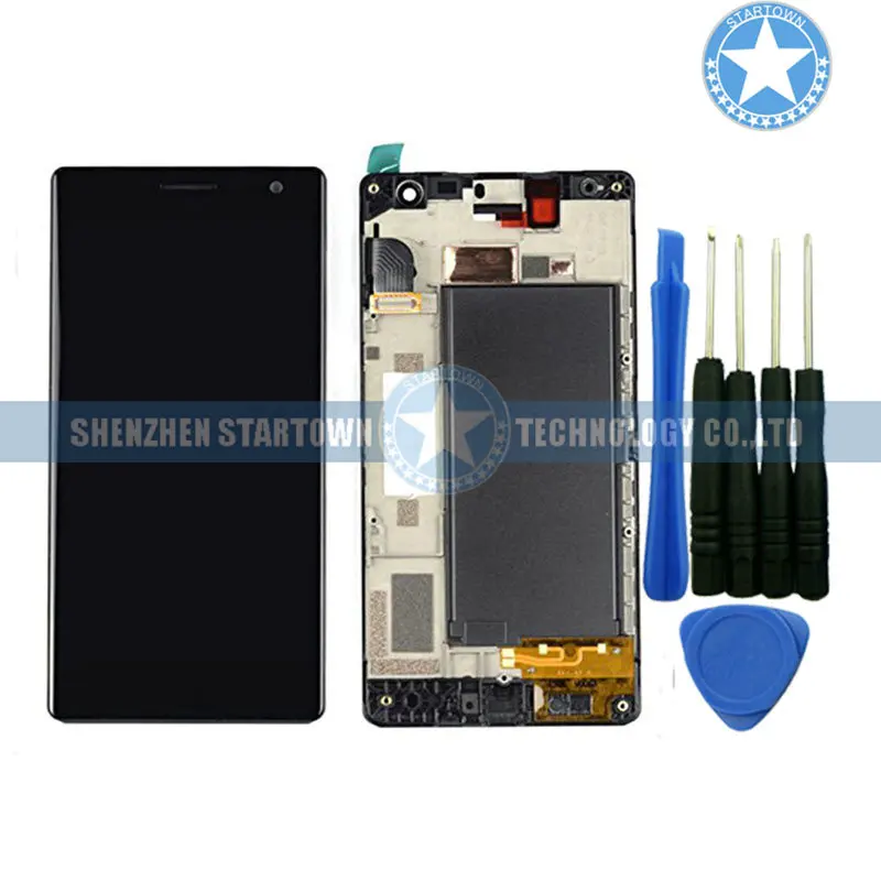 

LCD Display Touch Screen Digitizer Assembly with Frame for Nokia lumia 730(black ) with tools