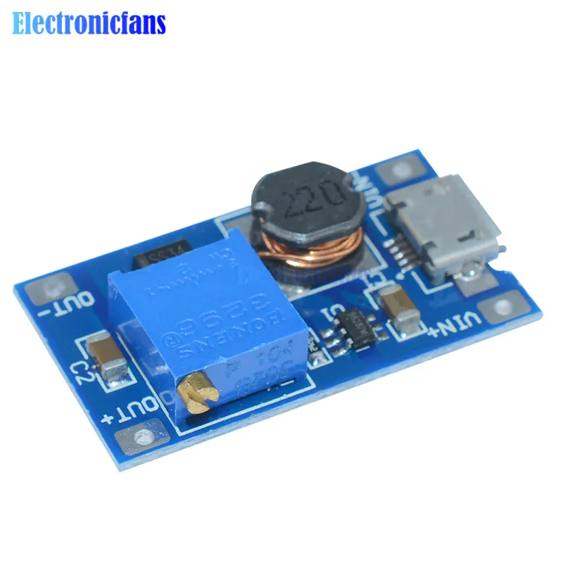 Регулируемый усилитель питания для Arduino сменный увеличивающий Модуль XL6009 2A MT3608