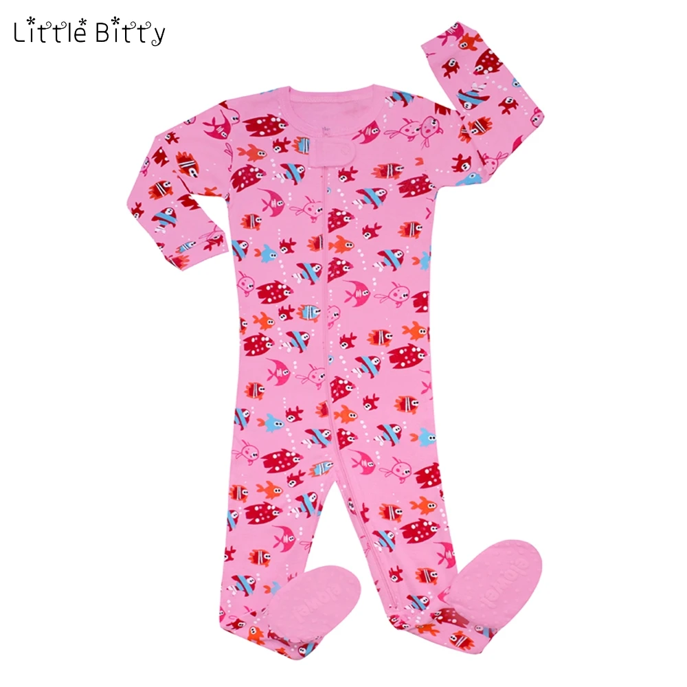 Little Bitty 100 Cotton Animal Turtle Fishes Whale Baby Girls Pajamas