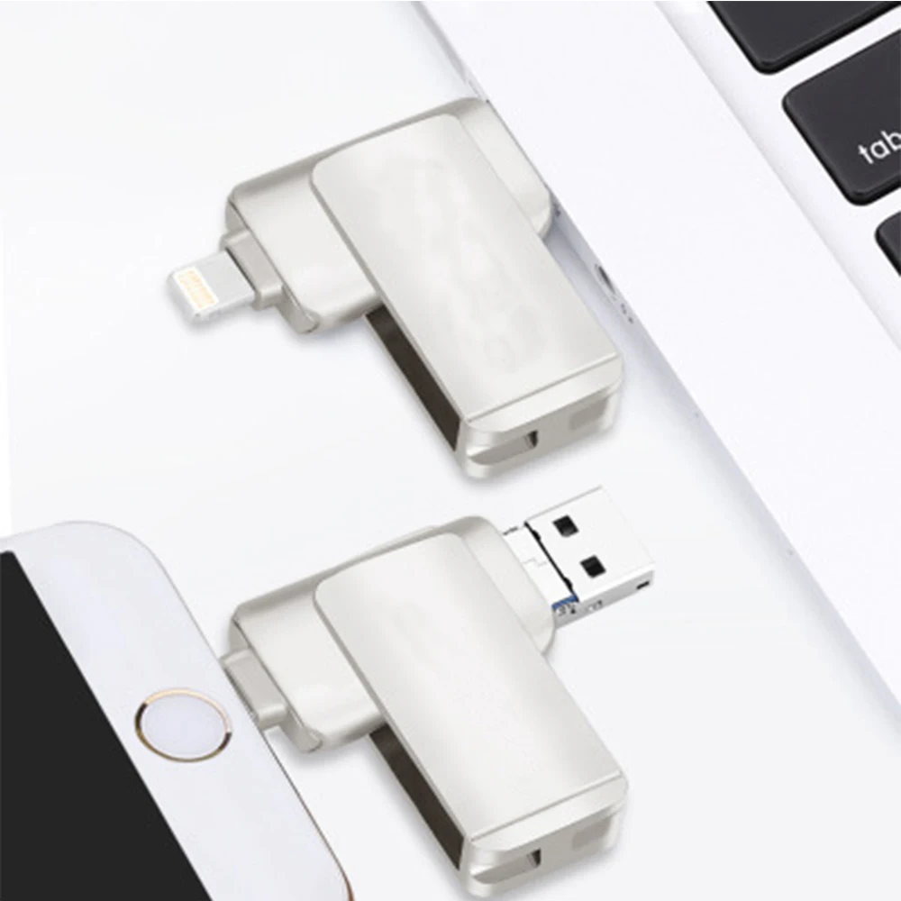USB Flash Drive 256GB 3 0 USB High Speed 3in1 Flash Drive Pen External Memory Storage 4