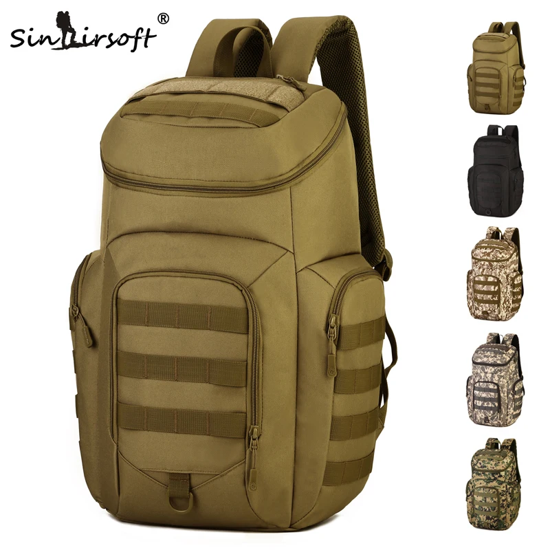 

SINAIRSOFT High Quality Men Waterproof Nylon 40L Backpack Military Tactics Male Camouflage Travel Rucksack 14/15Inch Laptop