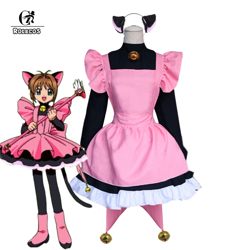 Rolecosアニメカードキャプターさくらのコスプレ衣装木之本さくらコスプレ衣装猫衣装フルセット Sakura Cosplay Cardcaptor Sakura Cosplaycosplay Costume Aliexpress