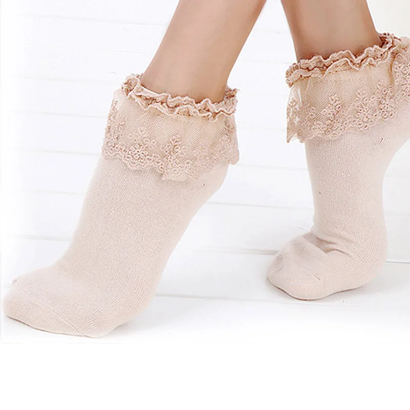Princess Socks Girl Cute Sweet Women Ladies Vintage Lace Ruffle Frilly