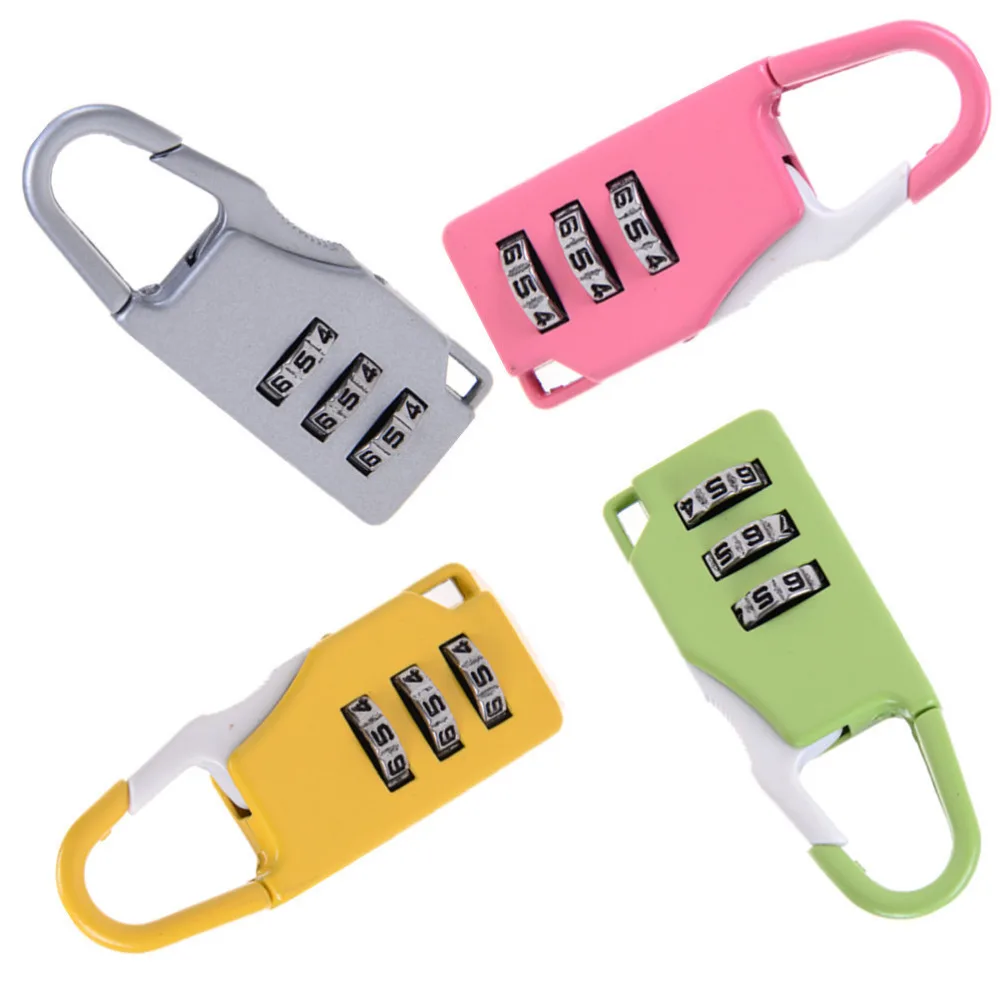 

Zinc Alloy Security 3 Combination Travel Suitcase Luggage Code Lock Padlock Random Color 1PCS
