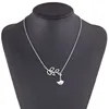 N605 clavicule collier femmes mode bijoux chanceux creux hibou feuille pendentif chaîne colliers minuscule bijoux pour fiançailles de mariage ► Photo 3/3