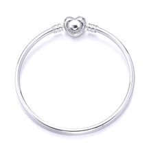 Ajax стерлингового серебра 925 пробы сердце Шарм Браслеты для женщин длинные 16-23 см змеиные кости браслеты, свадебные украшения