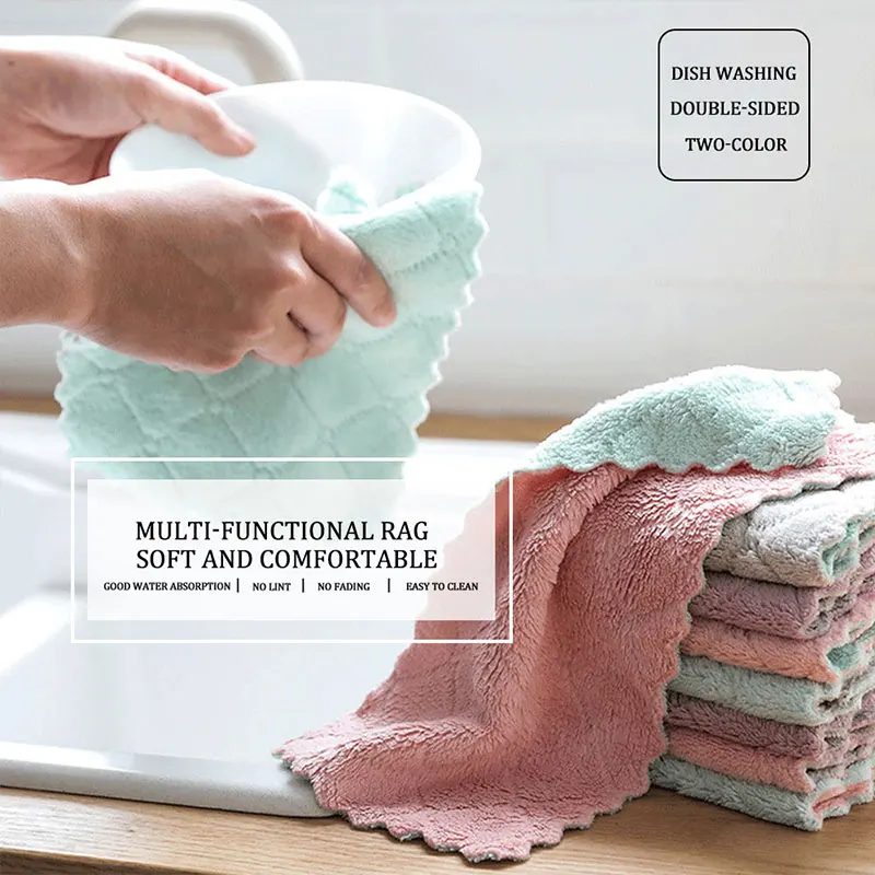 Kitchen Rag Kitchen Towel Multifunction Square Coral Fleece Gift Barbecue Kitchen Outdoor Kitchen Rag Kitchen Towel Multifunction Square Coral Fleece Gift Barbecue Kitchen Outdoor