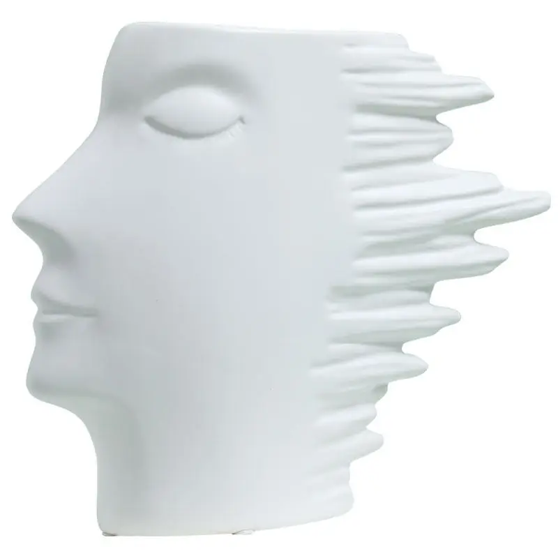 

Nordic Minimalist Ceramic Human Face Vase Ornaments Creative Home Living Room Face Art Decor Flower Vase Desktop Crafts Gifts